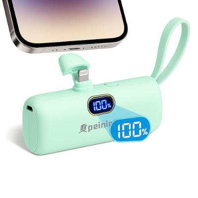 Carregador Portátil Celular Power Bank 5000mah - Verde