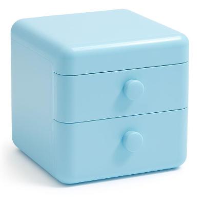 Mini Gaveta De Armazenamento Organizadora Azul