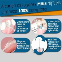 Irrigador Bucal Oral Branco Recarregável Elétrico Water Pick - 3