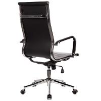 Cadeira Escritório Giratória Alta Presidente Esteirinha Anm03p Anima Pu Preto Base Rodízio Cromado - 4