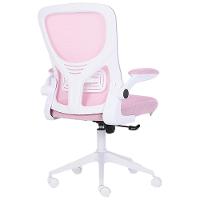 Cadeira Escritório Giratória Diretor Anm207d Anima Tela Em Poliéster Rosa Base Rodízio Nylon Branco - 6