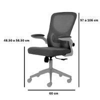 Cadeira Escritório Giratória Diretor Anm207d Anima Tela Em Poliéster Rosa Base Rodízio Nylon Branco - 7