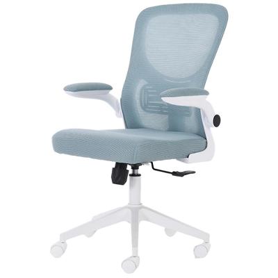 Cadeira Escritório Giratória Diretor Anm207d Anima Tela Em Poliéster Verde Claro Base Rodízio Branco