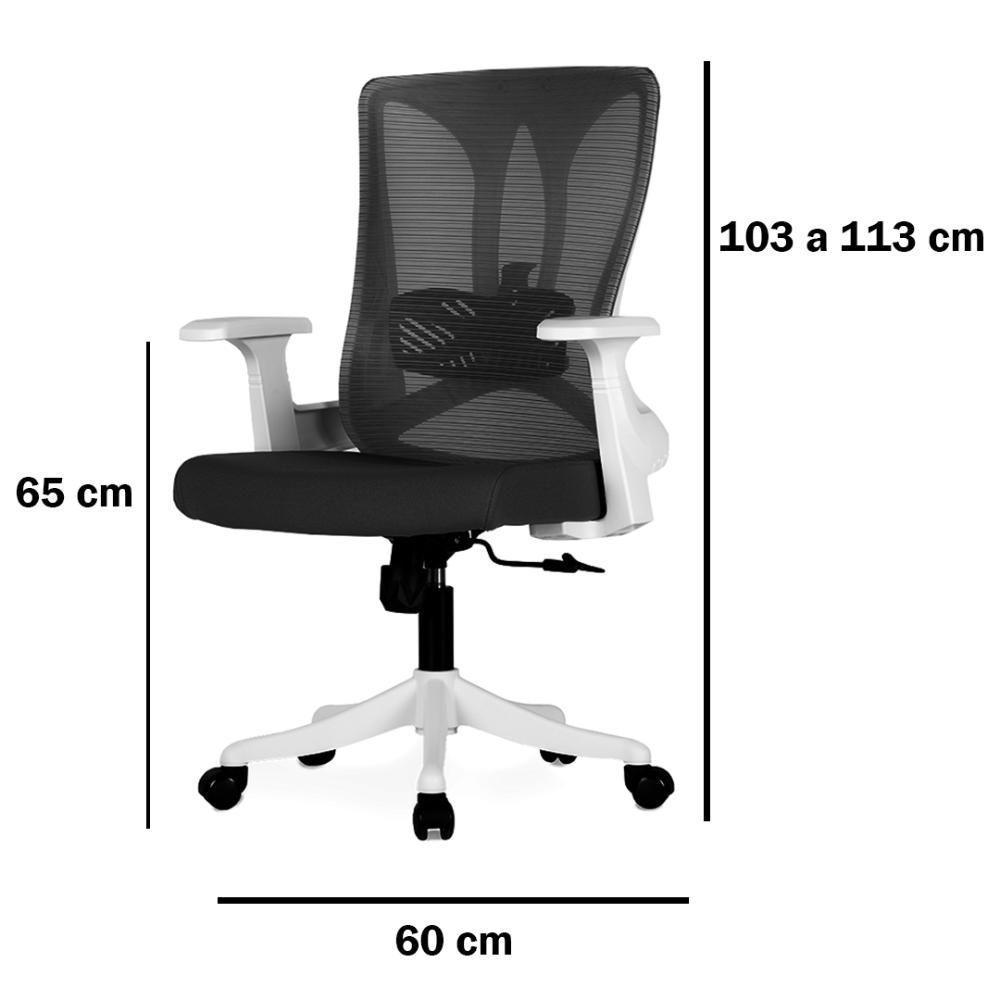 Cadeira Escritório Nr-17 Giratória Diretor Blm768d Blume Vermelha Tela Mesh Cinza Base Rodizio Nylon - 3