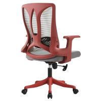 Cadeira Escritório Nr-17 Giratória Diretor Blm768d Blume Vermelha Tela Mesh Cinza Base Rodizio Nylon - 2