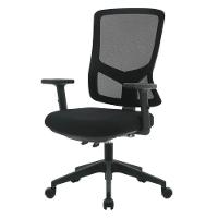 Cadeira Escritório Nr-17 Londres Diretor C/ Braços Fratini Encosto Tela Mesh Preta Base Rodízio - 1