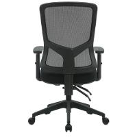 Cadeira Escritório Nr-17 Londres Diretor C/ Braços Fratini Encosto Tela Mesh Preta Base Rodízio - 5