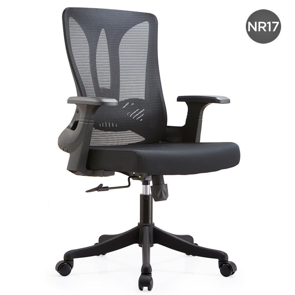 Cadeira Escritório Nr-17 Giratória Diretor Blm768d Blume Tela Mesh Preto Base Rodizio Nylon - 2