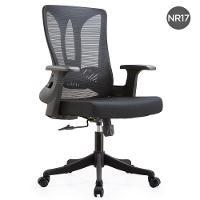 Cadeira Escritório Nr-17 Giratória Diretor Blm768d Blume Tela Mesh Preto Base Rodizio Nylon - 2