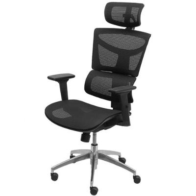 Cadeira Escritório Com Braços Essen Presidente Or Design Encosto Tela Mesh Preta Base Rodízio