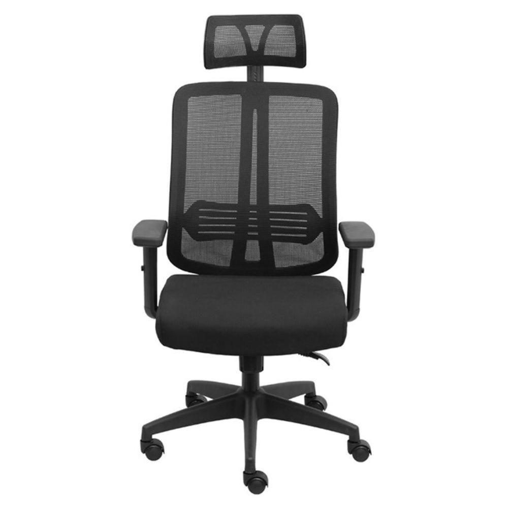 Cadeira Escritório Giratória Kioto Presidente Or Design Encosto Tela Mesh Preta Base Rodízio - 2