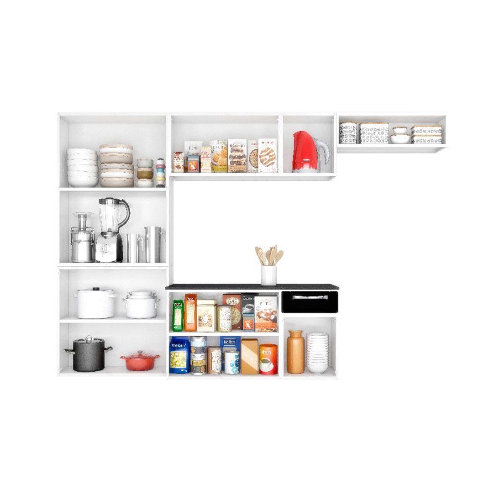 Cozinha Compacta Amanda De Aço 4 Peças Itatiaia Branco Com Preto - 6