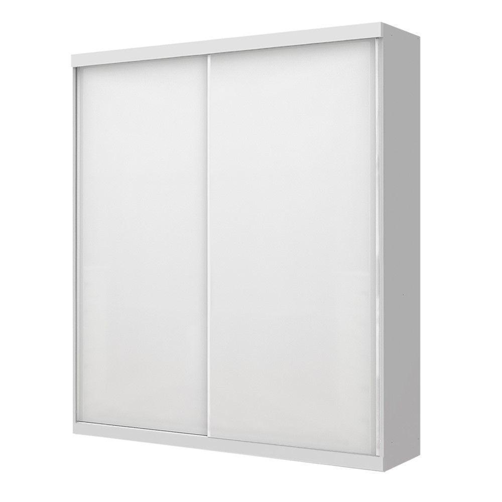 Guarda Roupa Solteiro Kiara Branco 2 Portas De Correr Minastex - 8