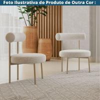 Kit 2 Poltronas Moma Fratini Assento E Encosto Revestidos Em Linho Rústico Grafite Aço Preto - 8