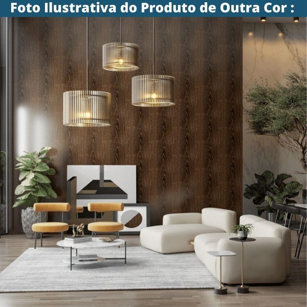 Kit 2 Poltronas Moma Fratini Assento E Encosto Revestidos Em Linho Rústico Claro Aço Champagne - 9