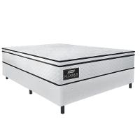 Cama Box Casal Gazin Colchão Molas Ensacadas 138x188x62cm Maximus Branco - 2