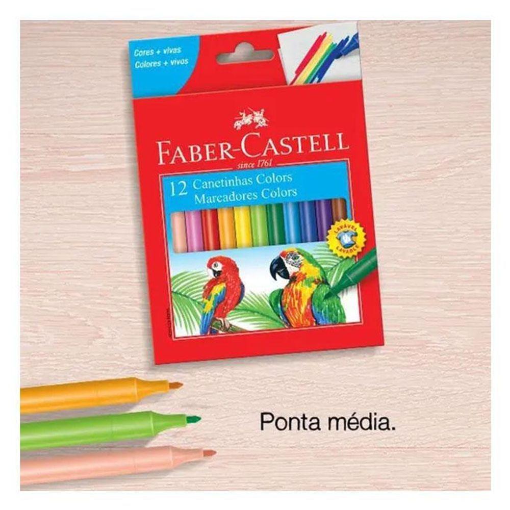 Canetinha Hidrográfica Colors 150112 12 Cores - Faber Castell - 3