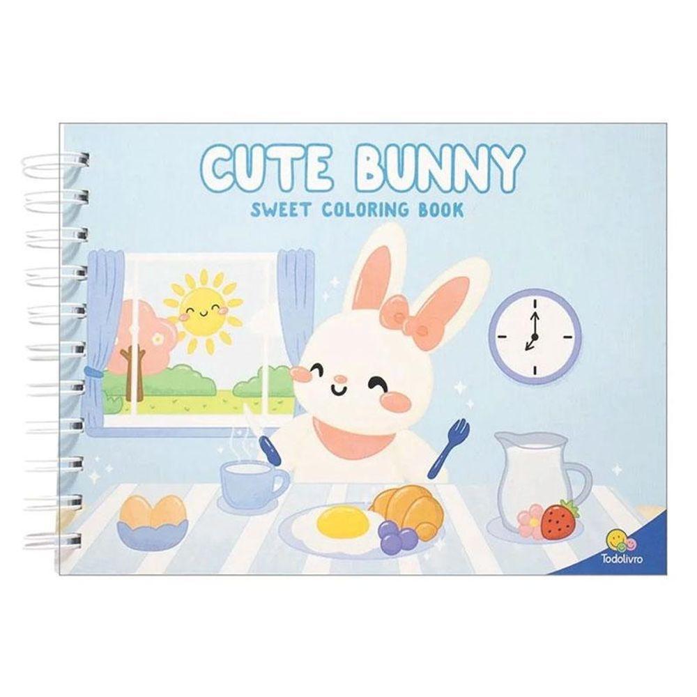 Livro Para Colorir Cute Bunny Sweet Coloring Book - Todolivro - 1