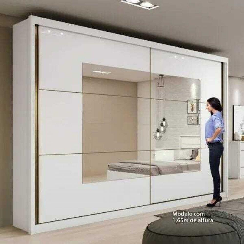Guarda Roupa Casal Toronto Plus Branco Com Espelho 2 Portas E 6 Gavetas Lopas - 2