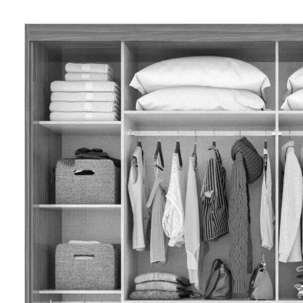 Guarda Roupa Casal Toronto Plus Branco Com Espelho 2 Portas E 6 Gavetas Lopas - 6