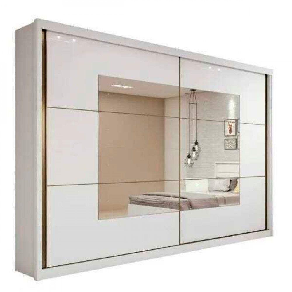 Guarda Roupa Casal Toronto Plus Branco Com Espelho 2 Portas E 6 Gavetas Lopas - 8