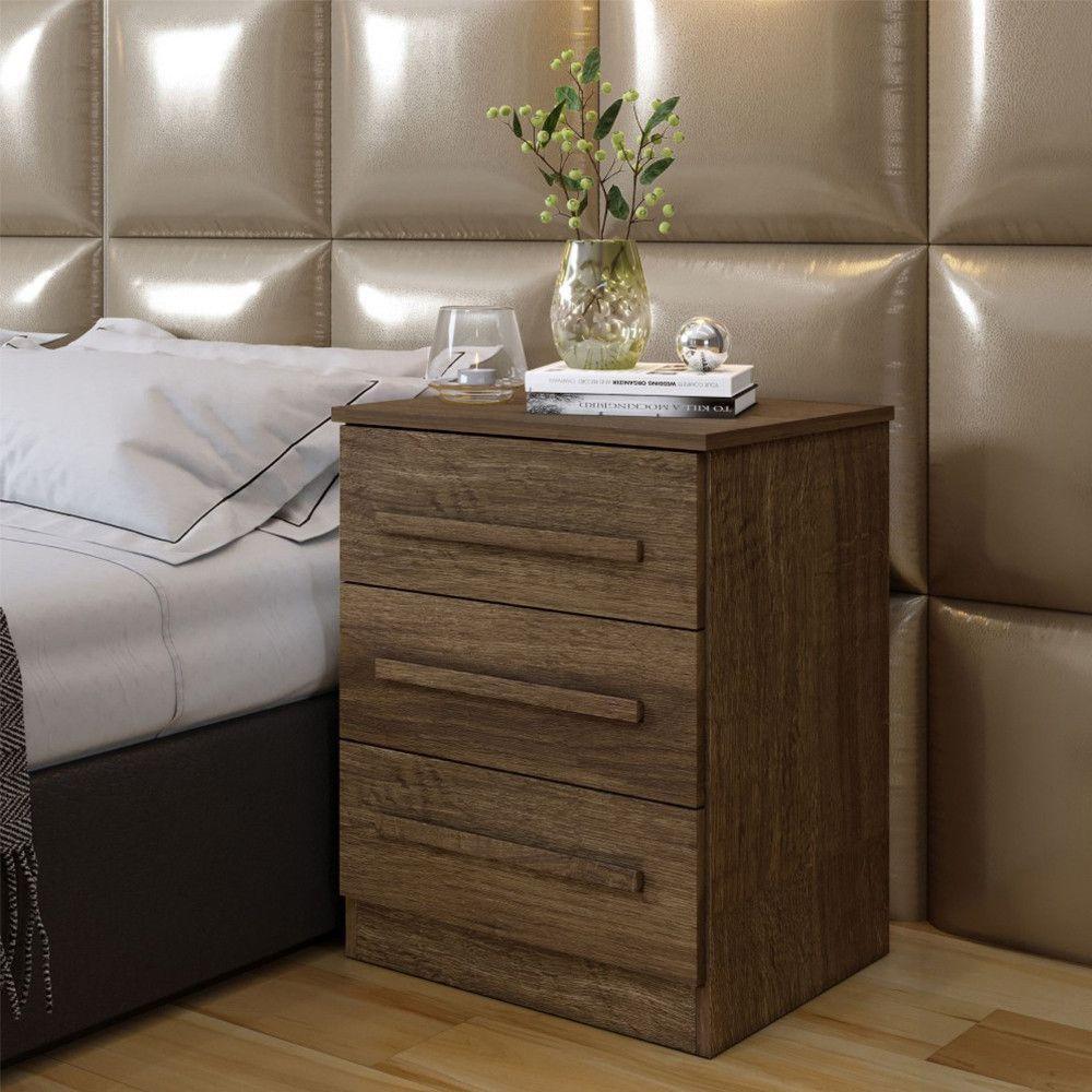 Mesa De Cabeceira Império Com Escala De Brilho Fosco Benetil Imbuia - 1