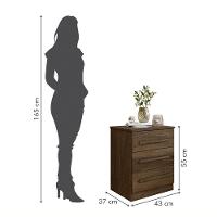 Mesa De Cabeceira Império Com Escala De Brilho Fosco Benetil Imbuia - 11