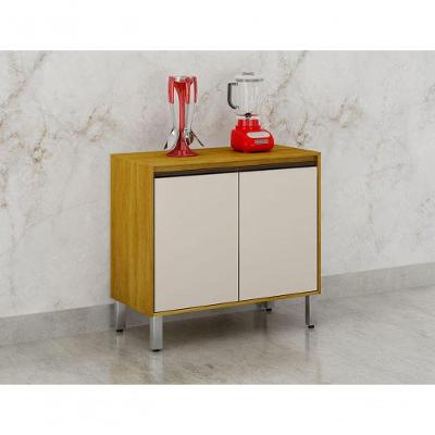 Balcão De Cozinha 2 Portas - Eduarda-cinamomo-off White - Chf Móveis