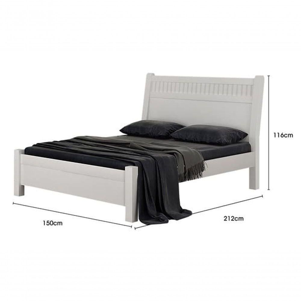 Cama Casal Detalhada 100% Mdf - 185-neve - Star Móveis - 2