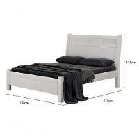Cama Casal Detalhada 100% Mdf - 185-neve - Star Móveis - 2