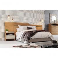 Cabeceira Para Cama Box Casal Com 2 Mesas De Cabeceira - Volga-cumaru-fendi - Móveis Novo Horizonte - 1