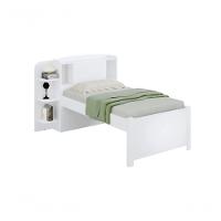 Cama Solteiro Com Cabeceira Baú - Milênio Plus-branco - Móveis D'doro - 1