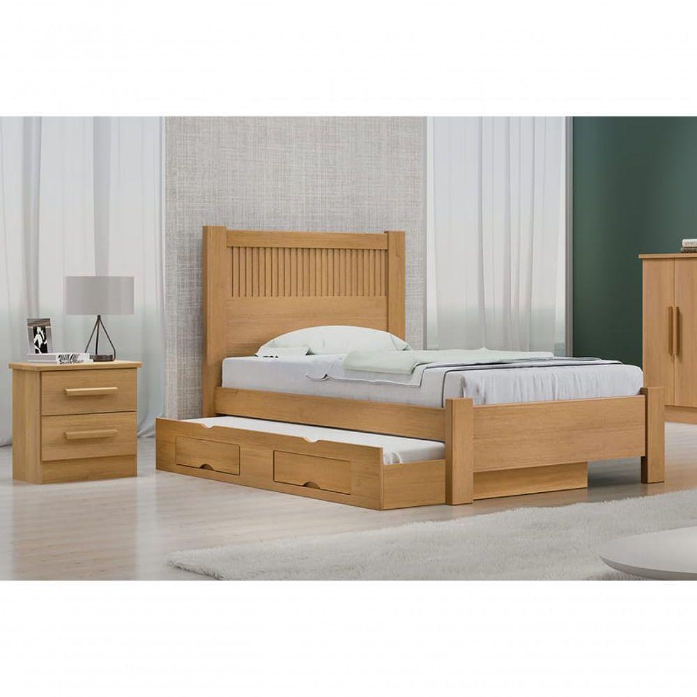 Cama Solteiro Com Cama Auxiliar - Primícia Plus Ripado - Móveis D'doro - 1
