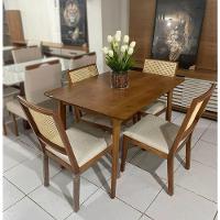 Sala De Jantar Completa 4 Cadeiras 1,20x90 Escócia Art Salas - 1