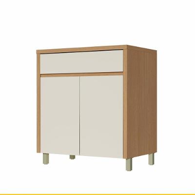 Balcão Condessa 2 Portas 1 Gaveta 80cm 100% MDF Nesher Carvalho/Greige