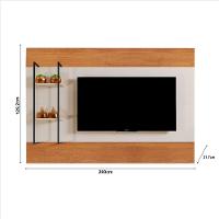 Painel Granada Para Tv 65 Polegadas Mavaular Naturalle Com Off White - 2