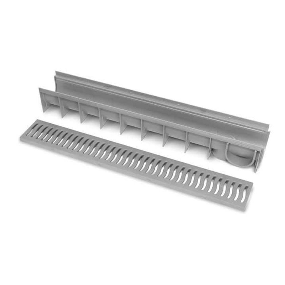 Calha Piso Plastica Com Grelha - 15cm X 1.0 Metro - Roma - 4