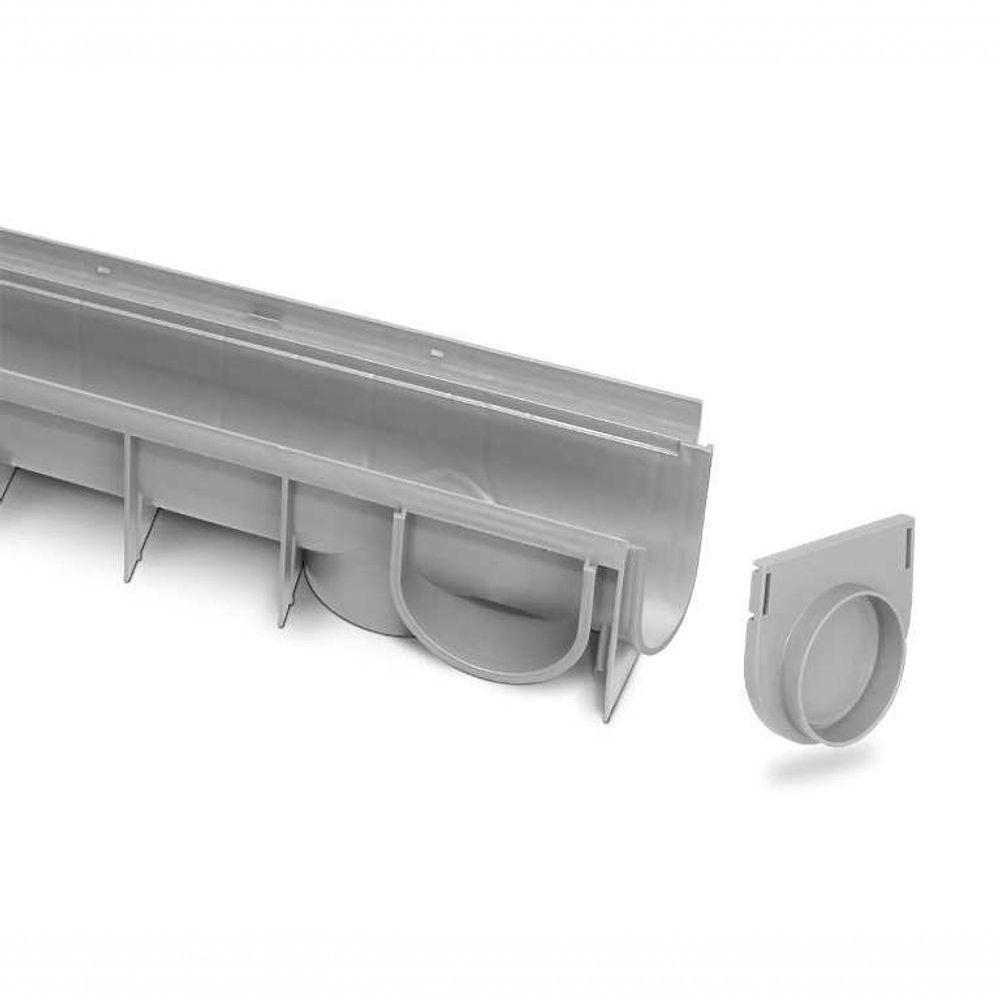 Calha Piso Plastica Com Grelha - 15cm X 1.0 Metro - Roma - 9