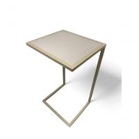 Mesa Lateral Sofá Industrial - Metalon Champagne Cacao - 70cm - 2