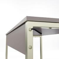 Mesa Home Office - Metalon Champagne Moca
