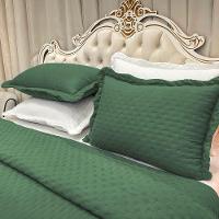 Kit Cobre Leito Colcha Diplomata Casal Dupla Face 3 Peças - Verde - 100% Poliéster - 7
