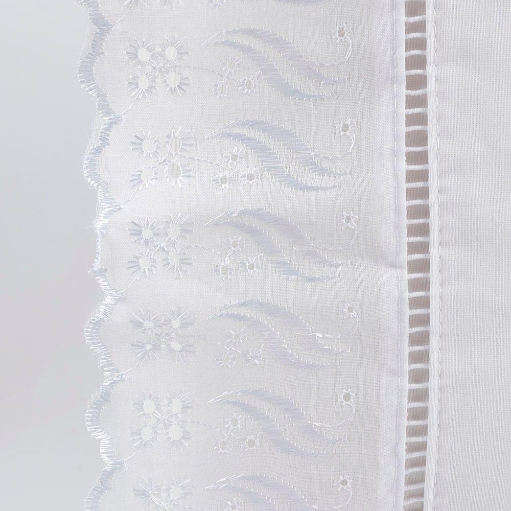 Jogo De Lençol Lese Percal 180 Fios King 4 Peças Barato - Branco - 100% Algodão - 2