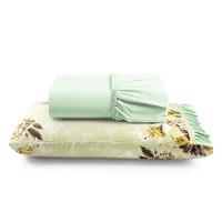 Jogo De Cama Lençol Solteiro Minuano 100% Algodão 2 Peças - Verde - 100% Algodão - 3
