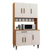 Armário De Cozinha 6 Portas 1 Gaveta Salvador Nature Com Off White - 2