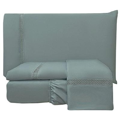 Jogo De Cama Lençol Casal Apolo Micropercal 300 Fios - Chumbo - 100% Poliéster