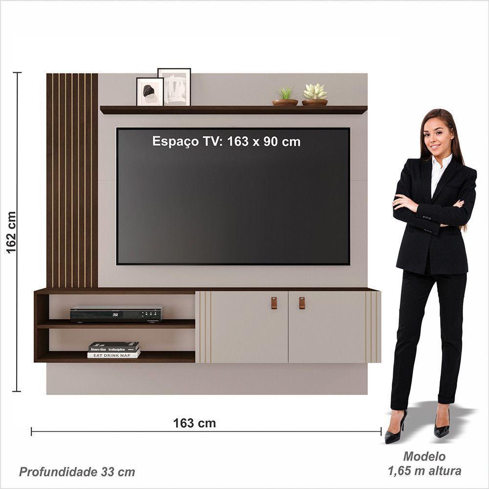 Painel Preciso Candian Jcm Movelaria Off White Com Café - 4