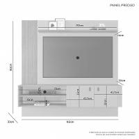 Painel Preciso Candian Jcm Movelaria Off White Com Café - 3