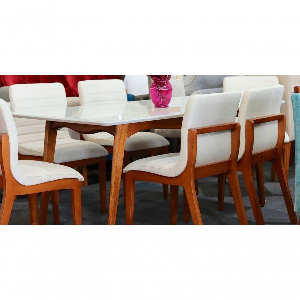 Sala De Jantar Completa Com 6 Cadeiras Madeira Maciça 1,80x0,90 Metros - Petra - Art Salas - 2