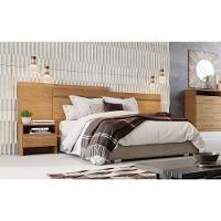Cabeceira Para Cama Box Casal Com 2 Mesas De Cabeceira - Volga-cumaru - Móveis Novo Horizonte - 1