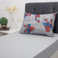 Jogo De Cama Solteiro 2 Pçs Homem-aranha 70% Algodão 30% Poliéster Spider Wall Cinza - 1